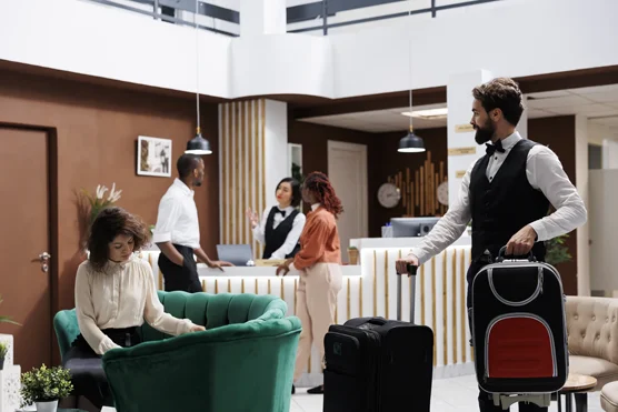 Bagagiste en établissement hôtelier